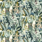 Tkanina Camengo Honolulu 40160175 Pareo ze wzorem Roślinność
