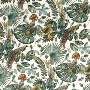 Tkanina Camengo Rainbow 4 44820128 Into The Wild Velvet ze wzorem Egzotyczna Roślinność