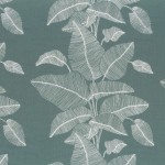 Tkanina Camengo Villa D'ete 38360396 Botanique ze wzorem Liście