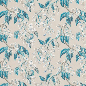 Tkanina Gardenia 2 Wisteria Embroidery ze wzorem Kwiaty