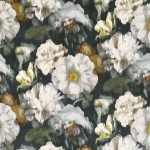 Tkanina Black Edition 02 Herbaria ze wzorem Kwiaty