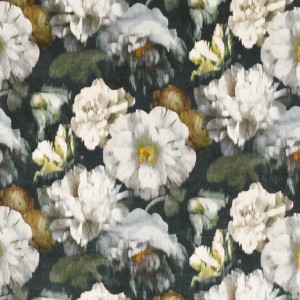 Tkanina Black Edition 02 Herbaria ze wzorem Kwiaty
