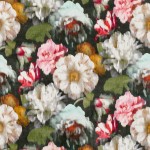 Tkanina Black Edition 03 Herbaria ze wzorem Kwiaty