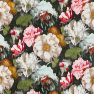 Tkanina Black Edition 03 Herbaria ze wzorem Kwiaty