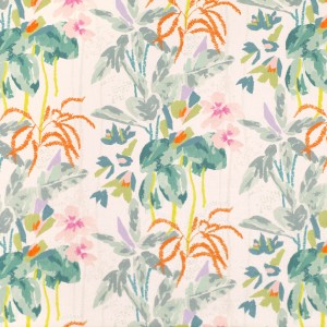 Tkanina Ostara 02 Majorelle ze wzorem Roślinność