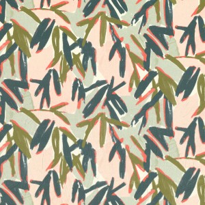 Tkanina Ostara 01 Pieris ze wzorem Liście