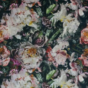 Tkanina Designers Guild Le Poeme De Fleurs Fleur De Nuit Noir FDG2930/01