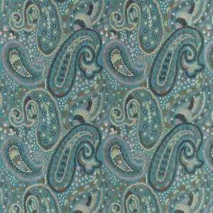 Tkanina Designers Guild Le Poeme De Fleurs Uchiwa Teal FDG2937/01