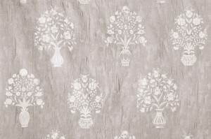 Tkanina Fischbacher 1819 405 Epoque ze wzorem Waza Z Kwiatami