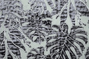 Tkanina Fischbacher 1819 514 Selva ze wzorem Tropikalnym