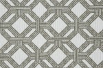 Tkanina Fischbacher 1819 907 Argentario Geometrico ze wzorem Tekstura
