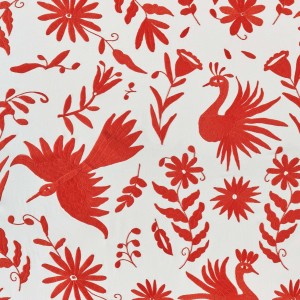 Tkanina Élitis LZ 891 31 Comala ze wzorem Ptak