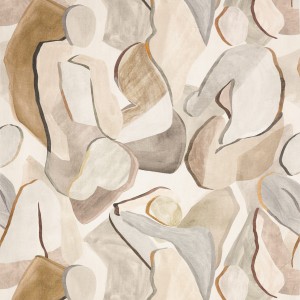 Tkanina Black Edition Tsauri 01 Figura ze wzorem Abstrakcja