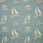 Tkanina Ralph Lauren Blue Book Fabrics FRL5111/02 Down Easter Boats ze wzorem Jacht