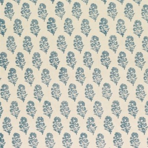 Tkanina Ralph Lauren Blue Book Fabrics FRL5183/01 Allie Blockprint ze wzorem Kwiatowy