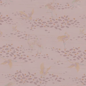 Tkanina Kvadrat 0511 Otori ze wzorem Kwiaty i Liście Lotosu