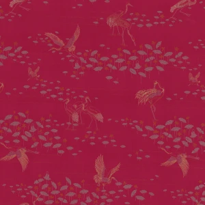 Tkanina Kvadrat 0571 Otori ze wzorem Kwiaty i Liście Lotosu
