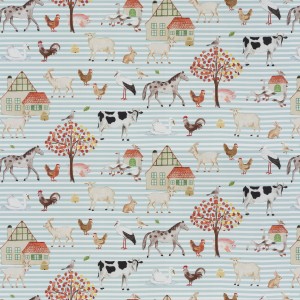 Tkanina JAB JA8028-050 Farm Life ze wzorem Życie na Farmie