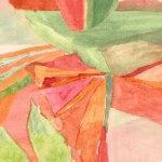 Tkanina Casamance 10010235 Douceur Ardente ze wzorem Artystyczny Design