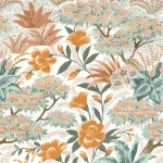 Tkanina Casamance 47140218 Cité des Roses ze wzorem Kwiatowym