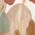 Tkanina Casamance 45100122 Jardin d'Este ze wzorem Ogrodu