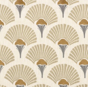 Tkanina Casamance 47850123 Linefolia ze wzorem Kwiatowym