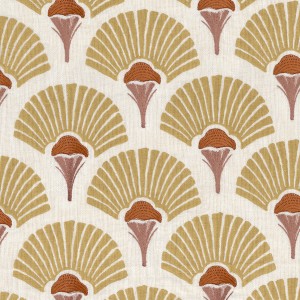 Tkanina Casamance 47850235 Linefolia ze wzorem Kwiatowym