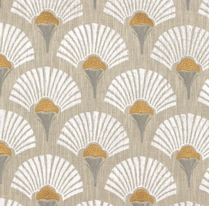 Tkanina Casamance 47850413 Linefolia ze wzorem Kwiatowym