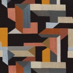 Tkanina Casamance 45900425 Polychromie ze wzorem Geometrycznym