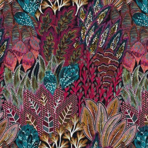 Tkanina Casamance 47540298 Salonga ze wzorem Tropikalny Las