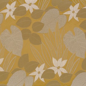 Tkanina Casamance 48170585 Ukiyo ze wzorem Kwiaty Lotosu