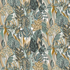 Tkanina Casamance 50100199 Valombreuse ze wzorem Rajski Ogród