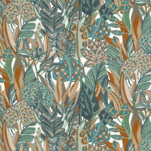 Tkanina Casamance 50100290 Valombreuse ze wzorem Rajski Ogród