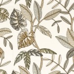Tkanina Casamance 24440371 Guarana ze wzorem Tropikalnym