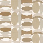 Tkanina Casamance 41290111 Leika ze wzorem Zaokrąglone Kształty