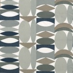 Tkanina Casamance 41290245 Leika ze wzorem Zaokrąglone Kształty