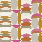 Tkanina Casamance 41290336 Leika ze wzorem Zaokrąglone Kształty