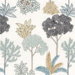 Tkanina Casamance 35160123 Merveilleux Jardin ze wzorem Bujny Ogród