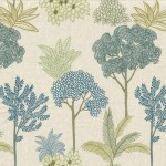 Tkanina Casamance 35160210 Merveilleux Jardin ze wzorem Bujny Ogród