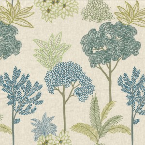 Tkanina Casamance 35160210 Merveilleux Jardin ze wzorem Bujny Ogród