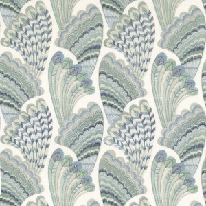 Tkanina Casamance 38580226 Piuma ze wzorem Kolorowym