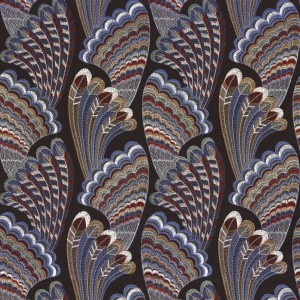 Tkanina Casamance 38580525 Piuma ze wzorem Kolorowym