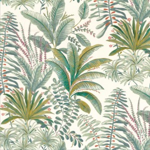 Tkanina Casamance 49600124 Porquerolles ze wzorem Roślinność