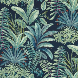 Tkanina Casamance 49600352 Porquerolles ze wzorem Roślinność