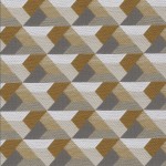 Tkanina Casamance Nuit Parisienne 43930102 Ragtime ze wzorem Geometrycznym