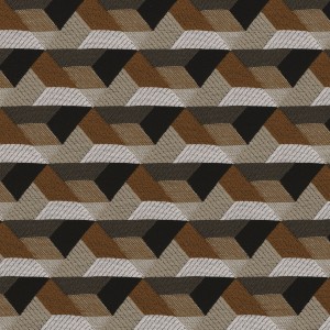 Tkanina Casamance Nuit Parisienne 43930204 Ragtime ze wzorem Geometrycznym