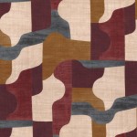 Tkanina Casamance Café Society 10590389 Belle époque ze wzorem Abstrakcyjne Kształty