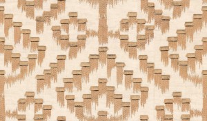 Tkanina Casamance Murmures 10180371 Akame ze wzorem Tekstura