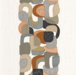 Tkanina Casamance Luminescence 45190122 Convoitise ze wzorem Geometrycznym