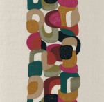 Tkanina Casamance Luminescence 45190311 Convoitise ze wzorem Geometrycznym